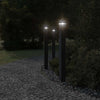 Lampade per pavimenti Vidaxl per 3 pezzi all'esterno 110 cm in alluminio nero