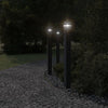 Lampade per pavimenti Vidaxl per 3 pezzi all'esterno 110 cm in alluminio nero