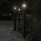 Lampade per pavimenti Vidaxl per 3 pezzi all'esterno 110 cm in alluminio nero