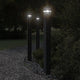Lampada da pavimento Vidaxl per l'esterno con sensore di 110 cm in alluminio nero