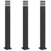 Vidaxl Lampade per pavimenti per esterni 3 ST con sensore in alluminio da 110 cm