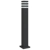 Lampada da pavimento Vidaxl per l'esterno con socket 80 cm in alluminio nero