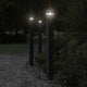 Vidaxl Outside Ploors 3 STS con Socket 110 cm in alluminio nero