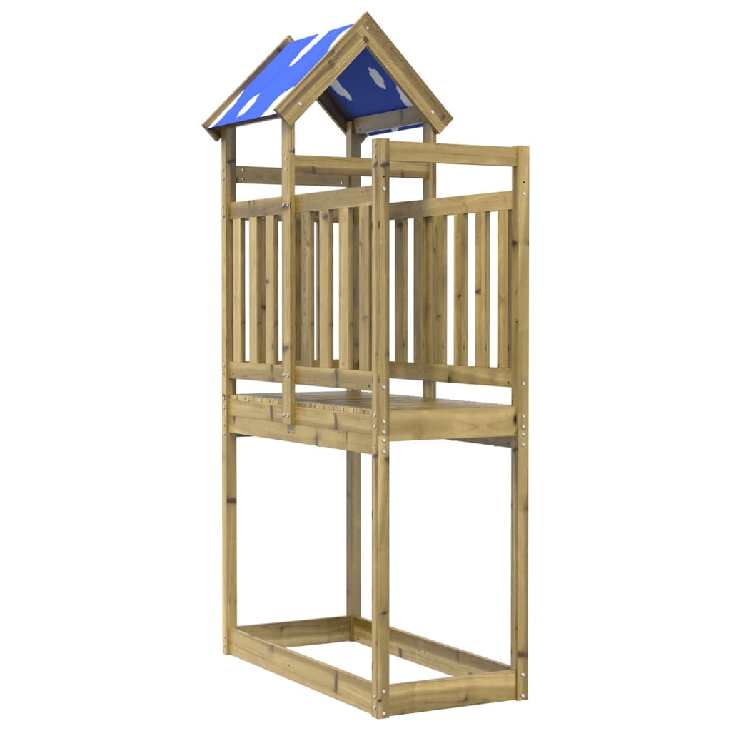 Vidaxl Play Tower 110.5x52.5x215 cm Pine impregnado