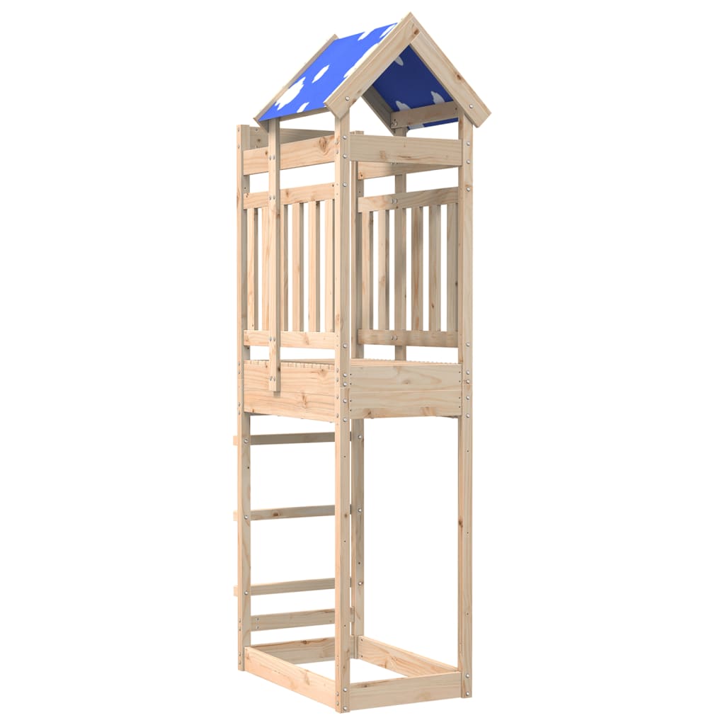 Vidaxl speeltoren 85x52,5x239 cm massief grenenhout