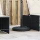 Vidaxl Base Parasol con manici per il bastone di Ø38 48 mm 25 kg rotondo