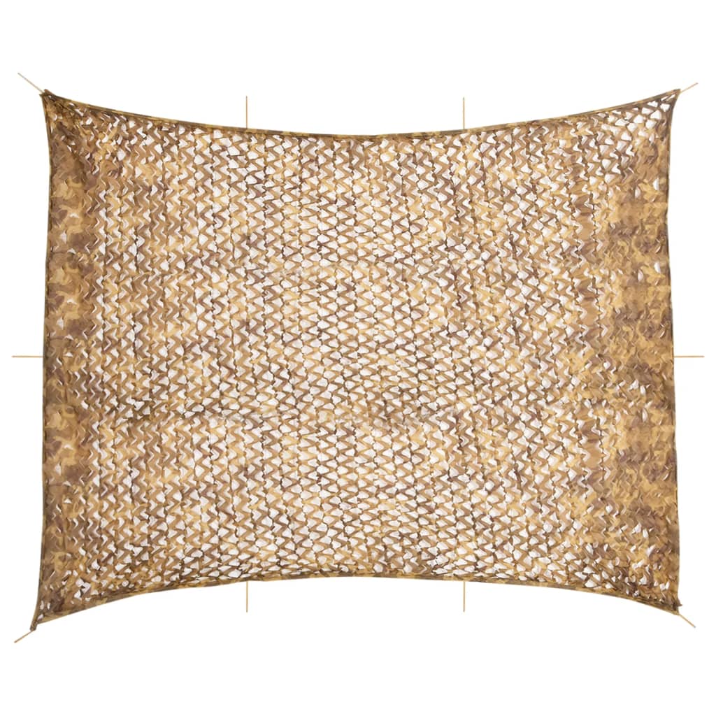 Vidaxl Camouflagenet con sacco da stoccaggio 618x512 cm sabbia