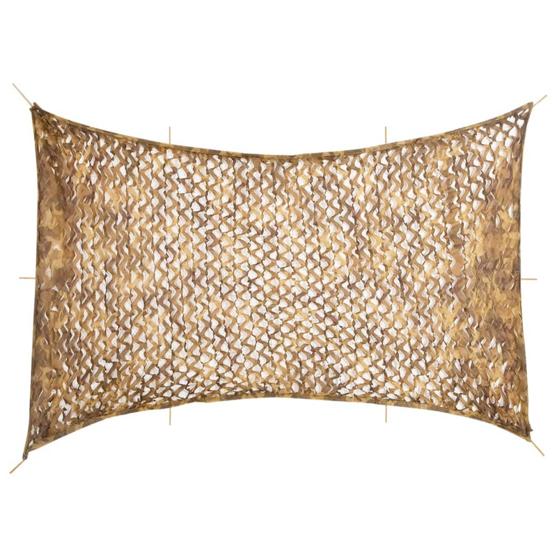 Vidaxl Camouflagenet con sacco da stoccaggio 724x515 cm sabbia