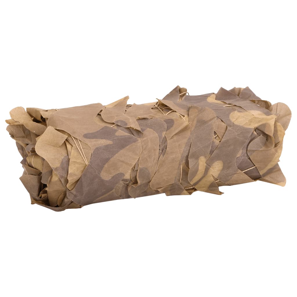 Vidaxl camouflagenet met opbergzak 816x520 cm zandkleurig
