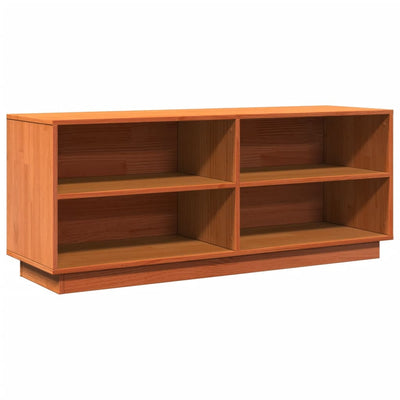 Gabinete de zapatos Vidaxl 110x34x45 cm de pino sólido marrón