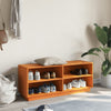 Vidaxl Cabinet per scarpe 110x34x45 cm Pinna solido marrone