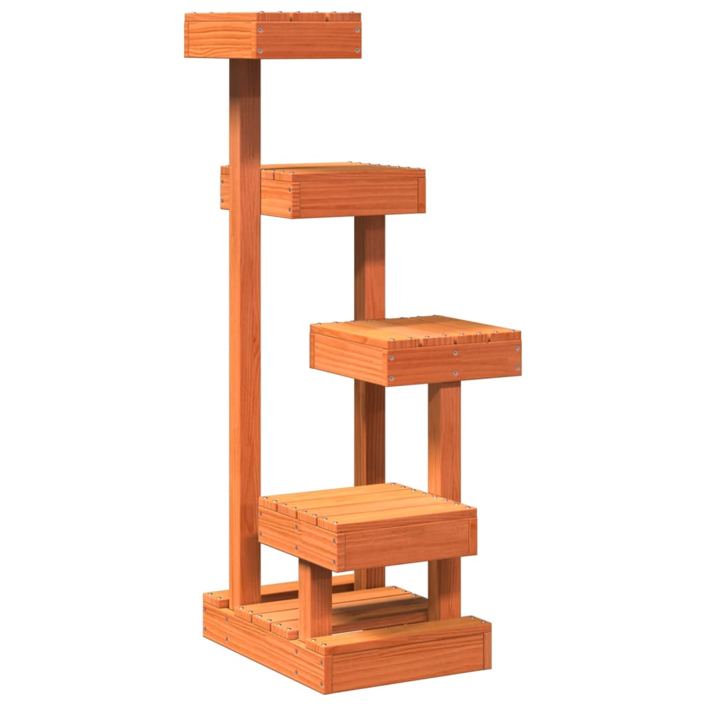 Vidaxl Cat Muebles 45.5x49x103 cm de lavado de pino sólido marrón