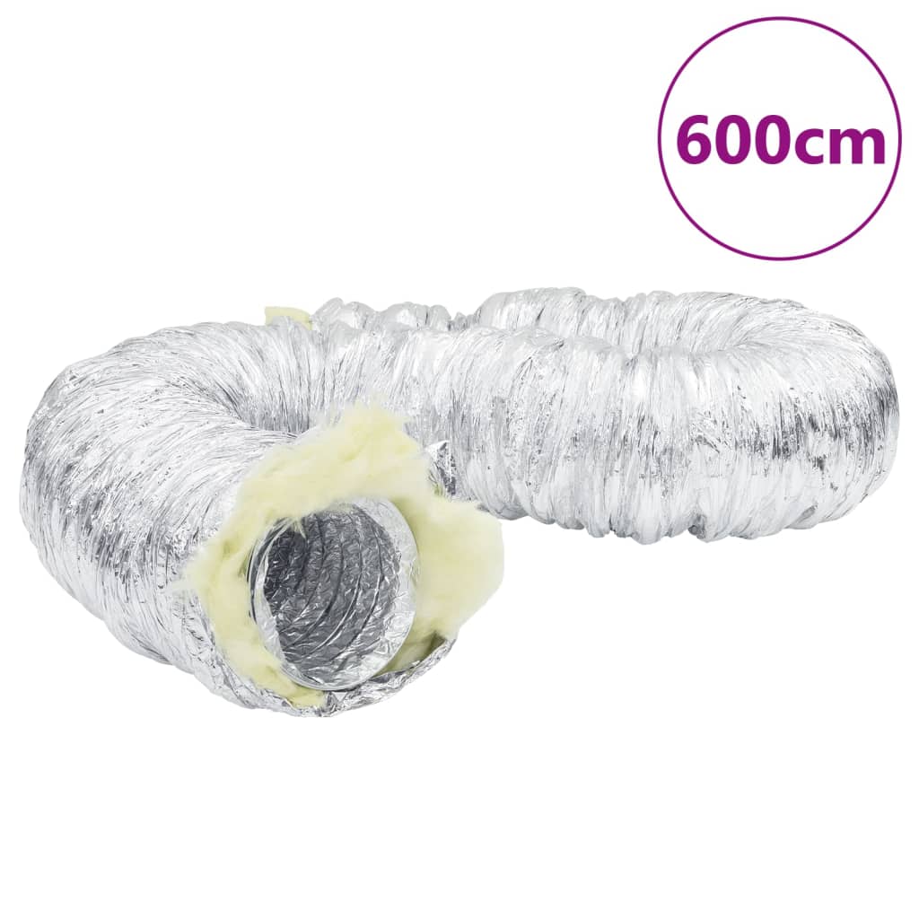 Manguera de ventilación de Vidaxl aislado Ø12.5 cm 6 m de aluminio