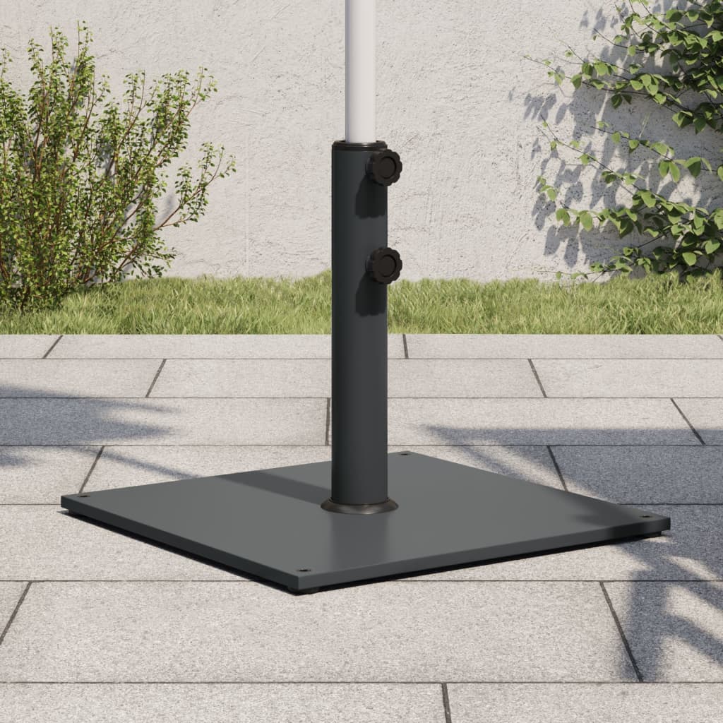 Vidaxl Parasol Base per bastoncini di Ø32 38 48 mm 17 kg quadrati