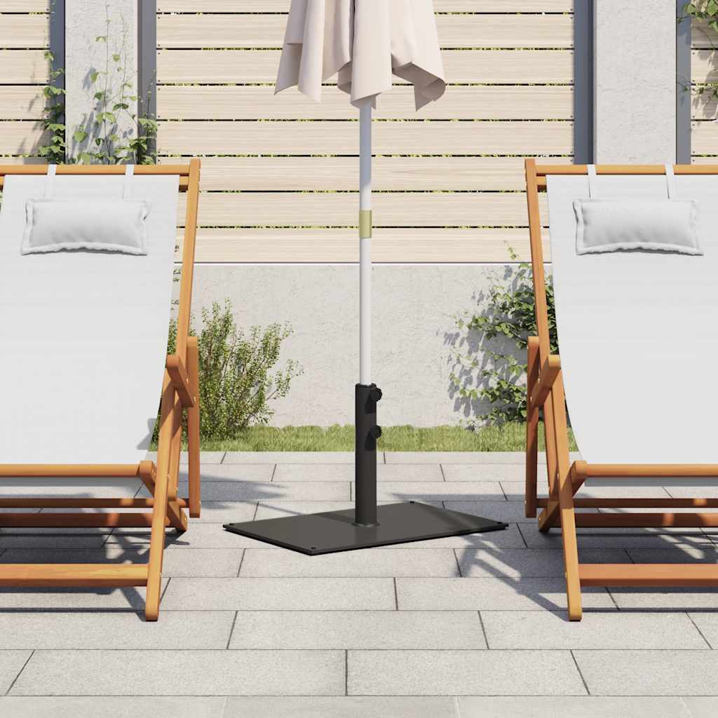 Base de parasol Vidaxl para palos de Ø32 38 48 mm 15 kg rectangular