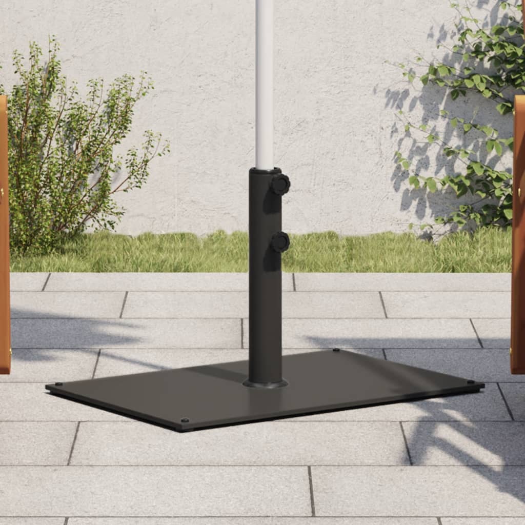 Base de parasol Vidaxl para palos de Ø32 38 48 mm 15 kg rectangular