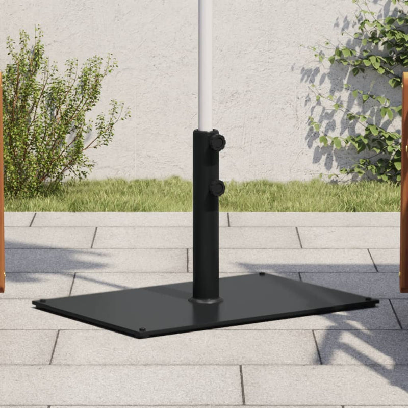 Base de parasol Vidaxl para palos de Ø32 38 48 mm 15 kg rectangular