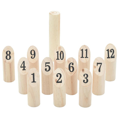Vidaxl Set di giochi Nummerkubb a 13 pezzi con pino solido