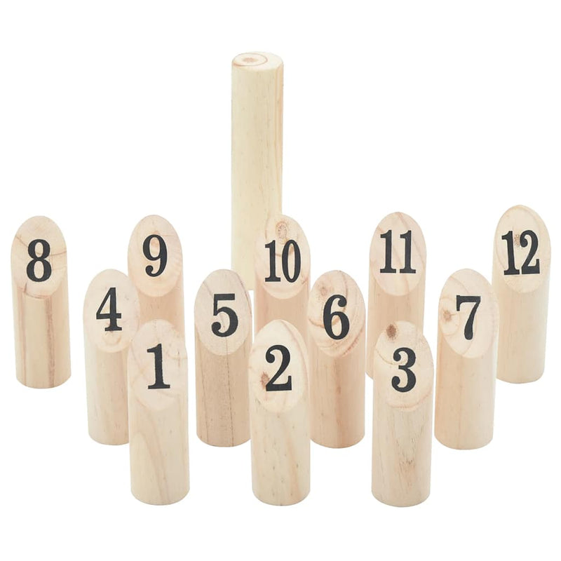 Vidaxl Set di giochi Nummerkubb a 13 pezzi con pino solido