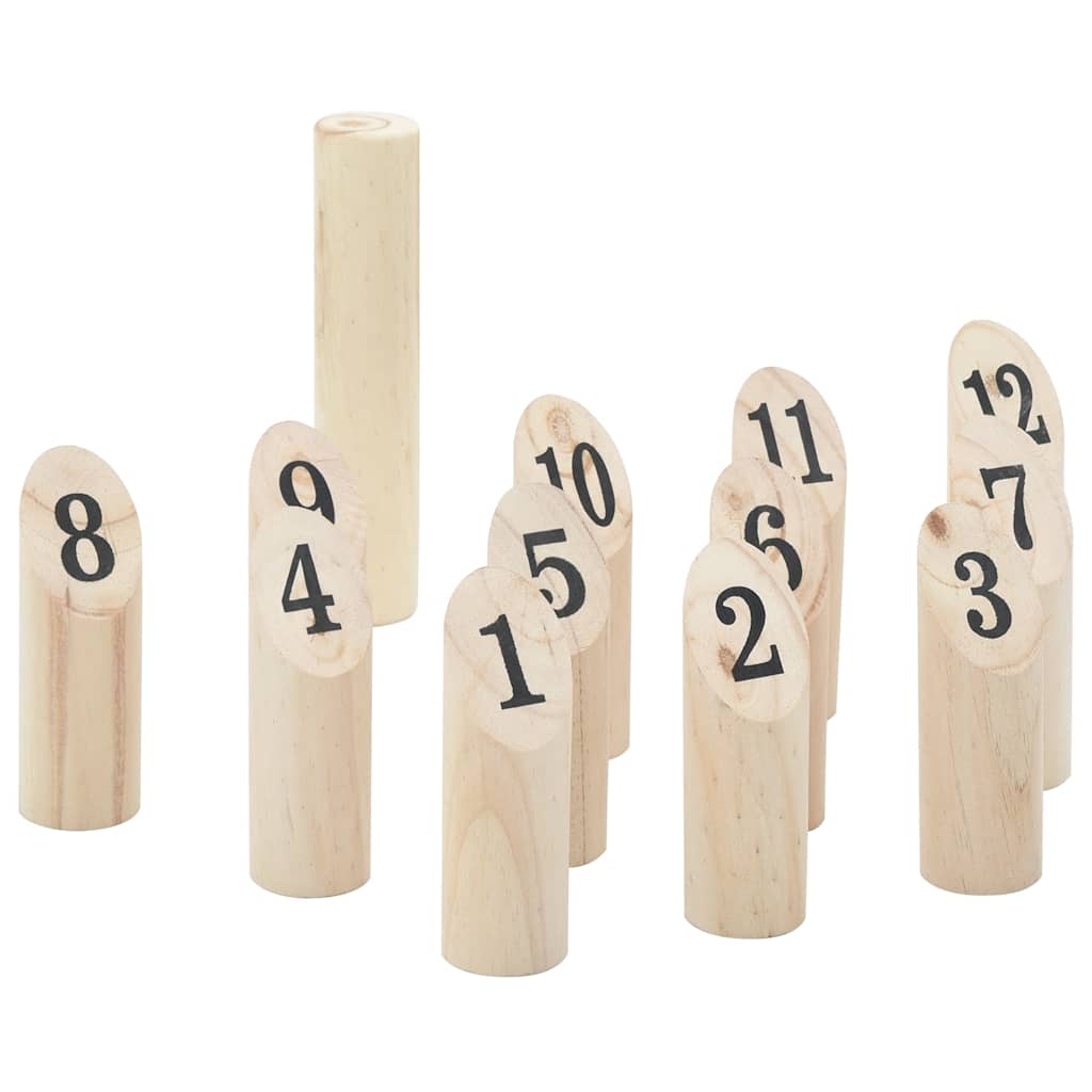 Vidaxl Set di giochi Nummerkubb a 13 pezzi con pino solido