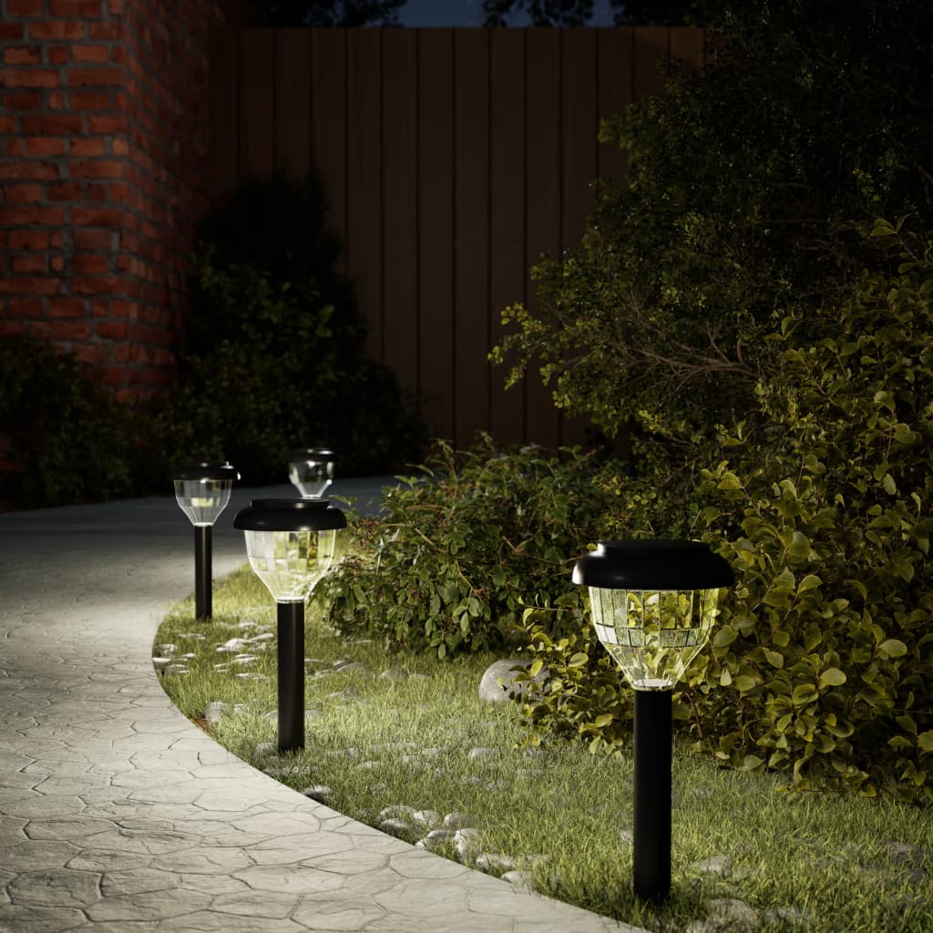 Vidaxl Garden Path Lighting 4 St Solar con perni di terra RGB e Warmwit