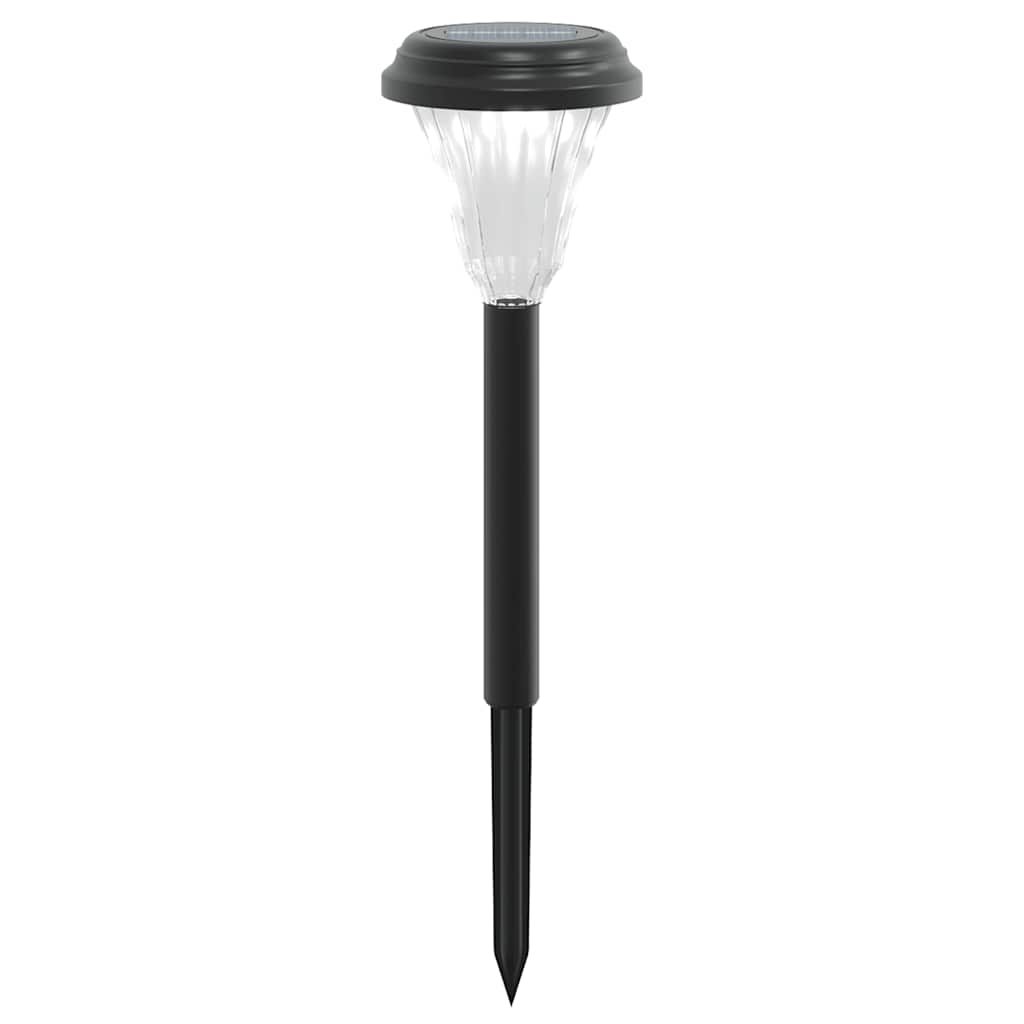 Vidaxl Garden Path Lighting 12 St Solar con perni di terra Bianco