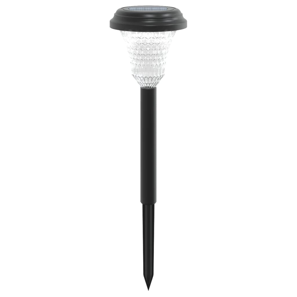 Vidaxl Garden Path Lighting 12 St Solar con perni di terra Bianco