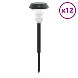 Vidaxl Garden Path Lighting 12 St Solar con perni di terra Bianco - afbeelding 2