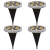 Vidaxl Lampade di terra 4 ST Solar con spille da terra Bianco caldo