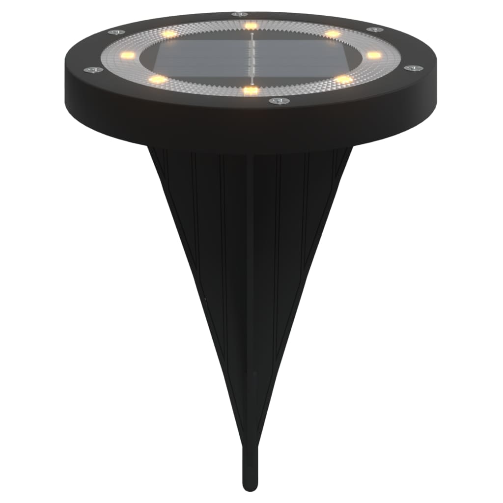 Vidaxl Lampade di terra 12 ST Solar con spille da terra Bianco caldo