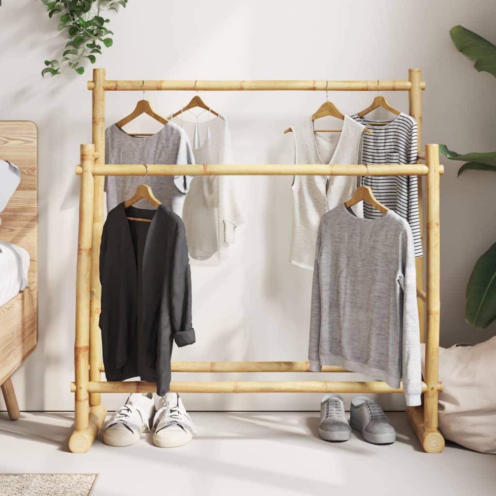 Rack per abbigliamento vidaxl 100x30x100 cm bambù