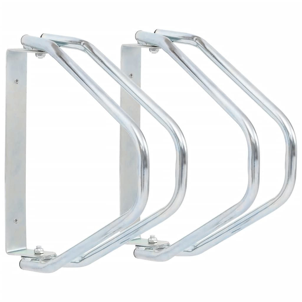 Vidaxl soporte para bicicletas 2 piezas montaje en pared acero galvanizado