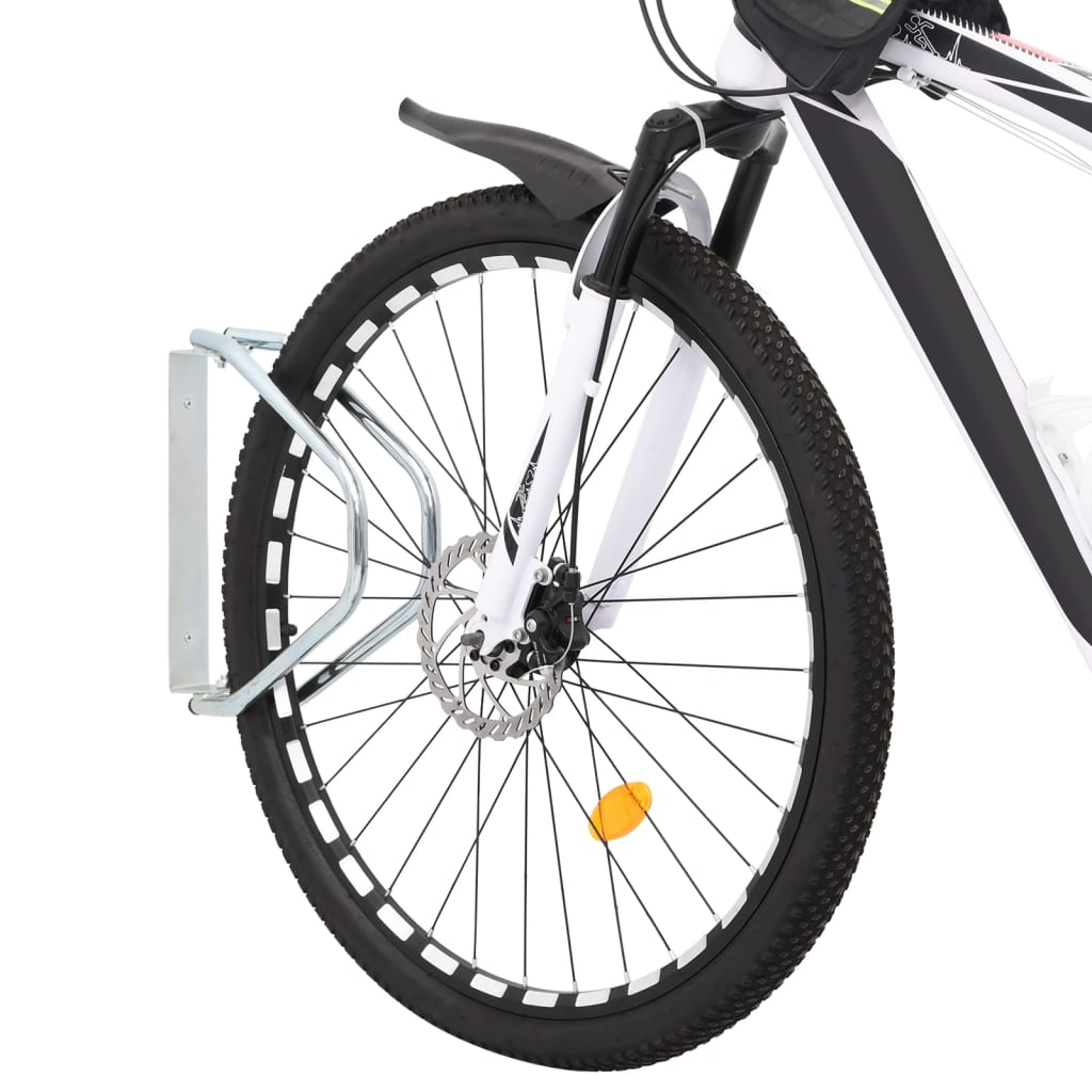 Vidaxl soporte para bicicletas 2 piezas montaje en pared acero galvanizado