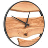 Orologio da parete Vidaxl Ø35 cm di ferro e marrone legno di oliva