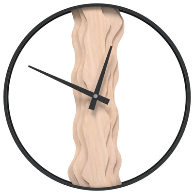 Reloj de pared Vidaxl Ø35 cm de hierro y roble marrón