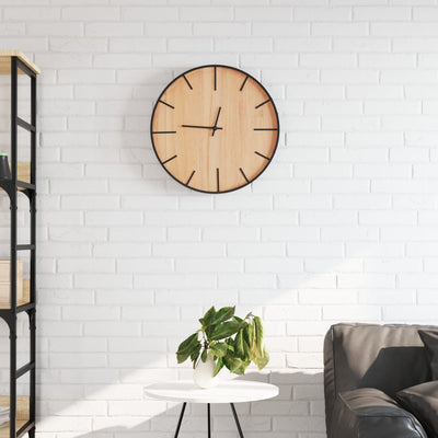 Reloj de pared Vidaxl Ø39 cm de hierro y madera procesada marrón