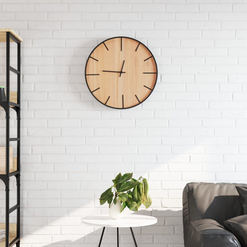 Orologio da parete Vidaxl Ø39 cm di ferro e marrone legno trasformato