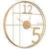 Reloj de pared Vidaxl Ø50 cm de oro de hierro