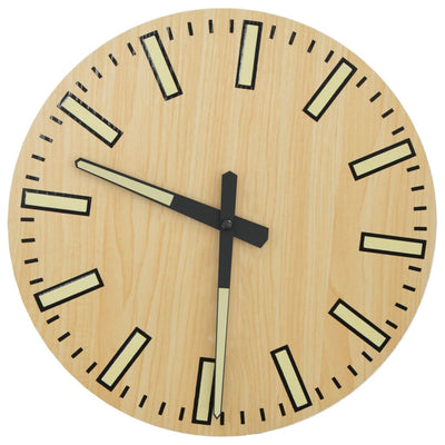 Orologio da parete Vidaxl con quadrante luminoso e mani Ø30 cm giallo