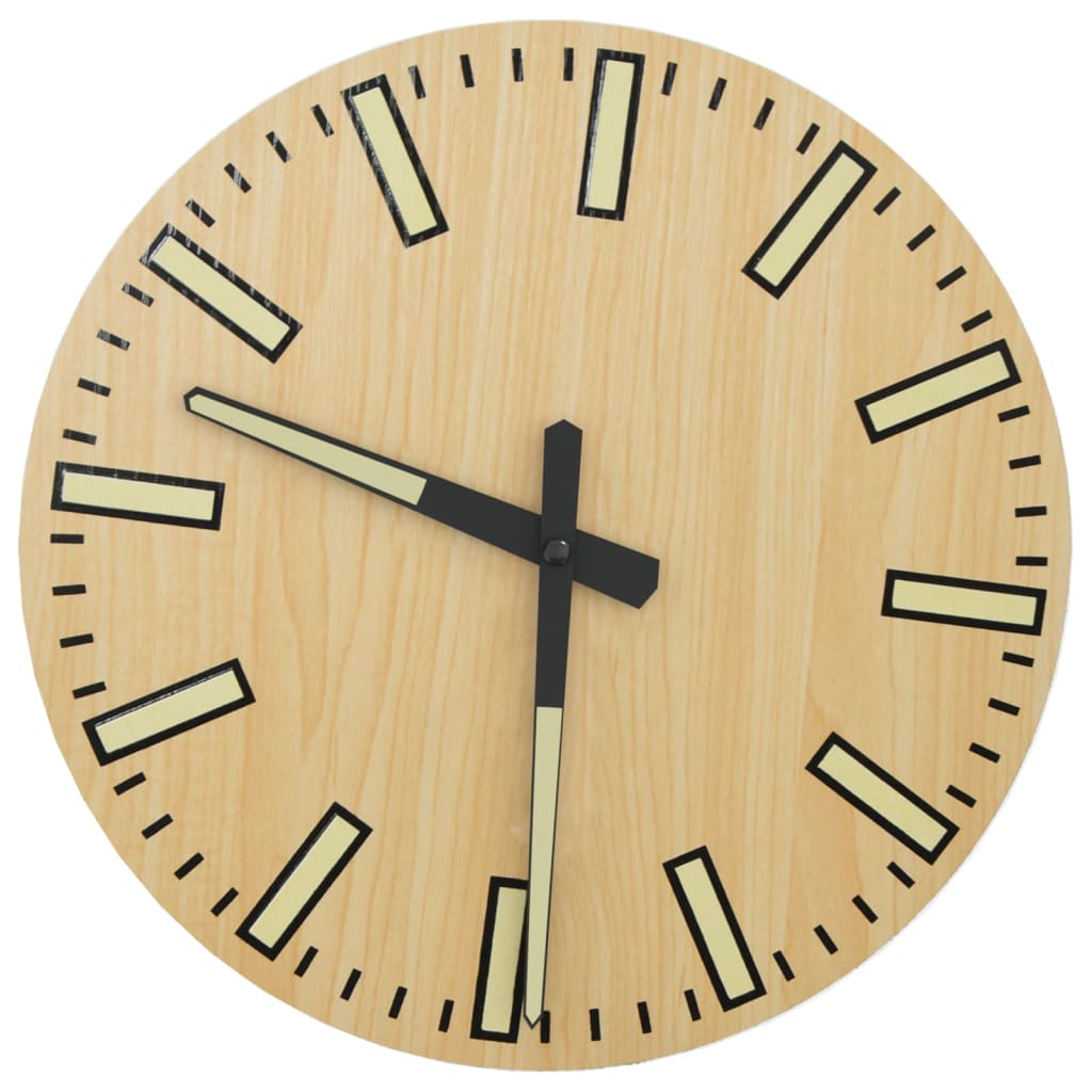 Orologio da parete Vidaxl con quadrante luminoso e mani Ø30 cm giallo