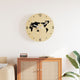 Orologio da parete Vidaxl Ø30 cm Giallo in legno e nero