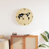 Orologio da parete Vidaxl Ø30 cm Giallo in legno e nero