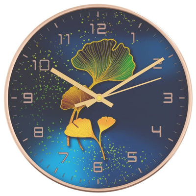 Orologio da parete Vidaxl Ø29,5 cm polistirene e vetro dorato e blu