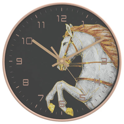 Orologio da parete Vidaxl Ø29,5 cm in polistirene e oro di vetro e bianco