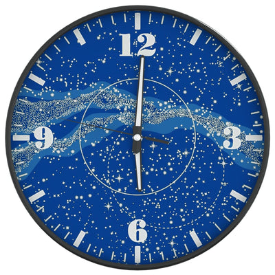 Orologio da parete Vidaxl con quadrante luminoso e mani Ø30 cm blu