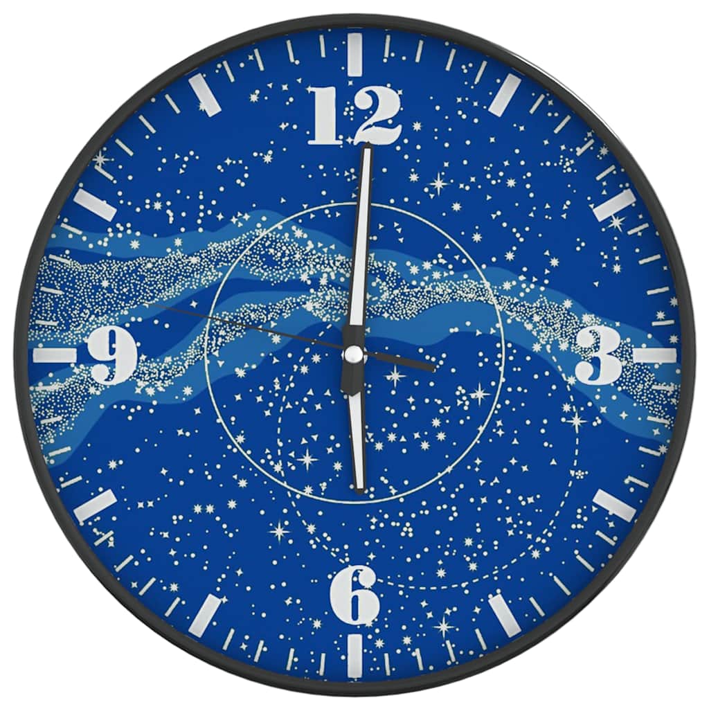 Orologio da parete Vidaxl con quadrante luminoso e mani Ø30 cm blu
