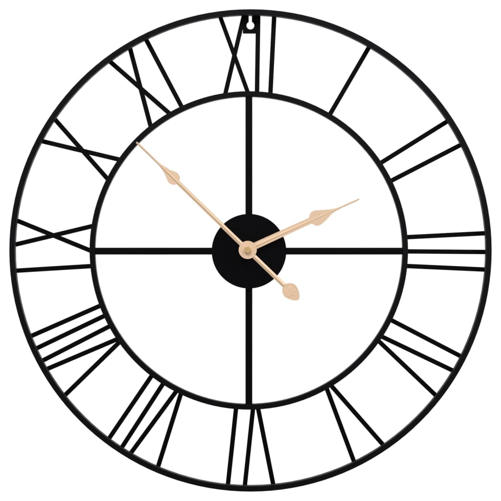 Orologio da parete Vidaxl Ø50 cm di ferro nero