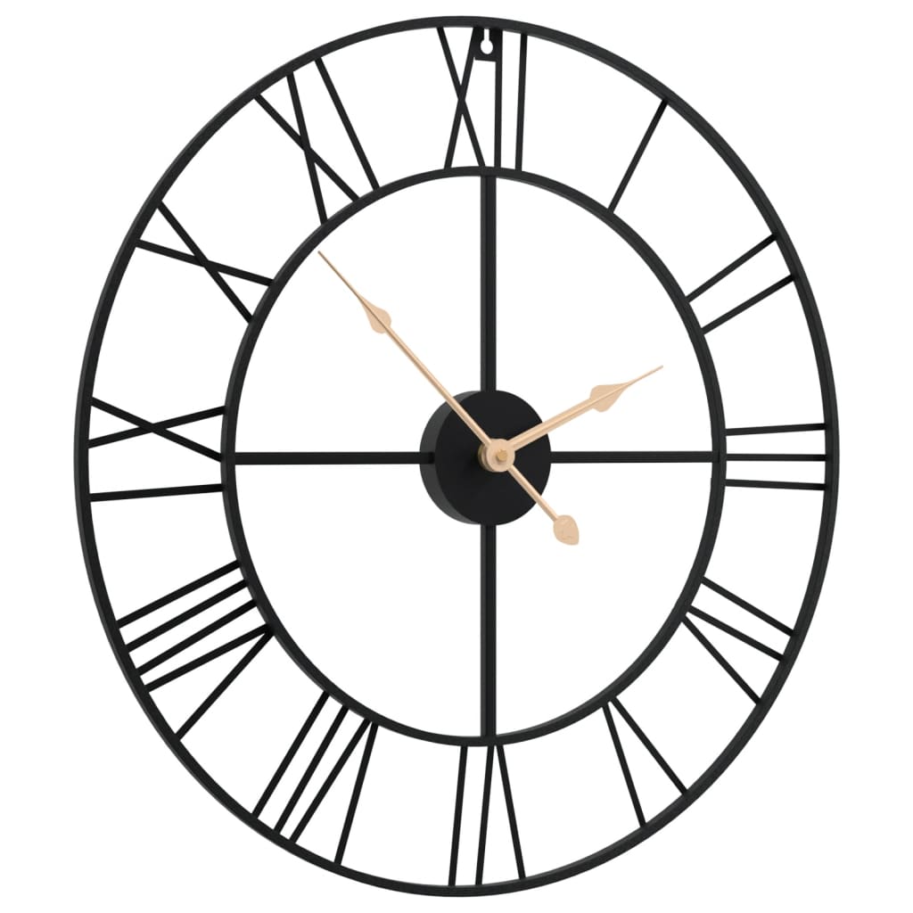 Orologio da parete Vidaxl Ø50 cm di ferro nero