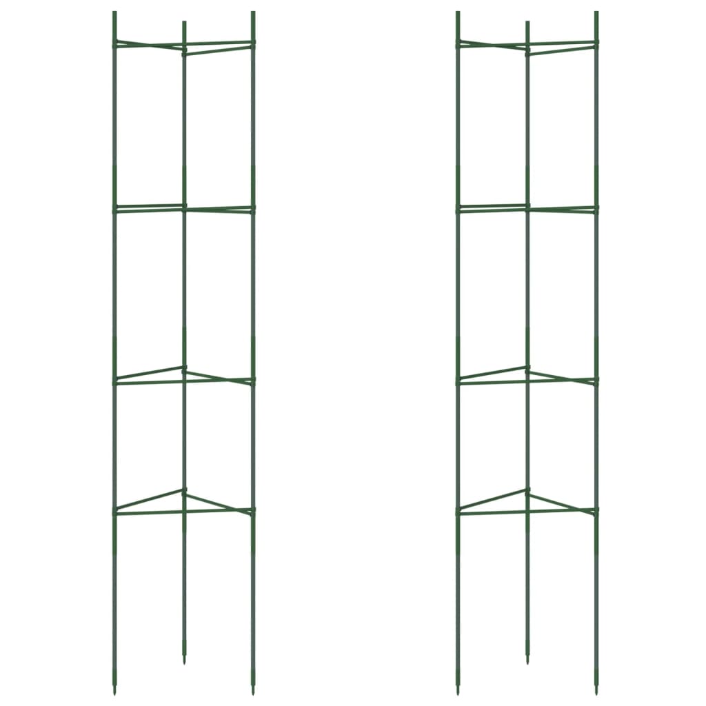 Vidaxl tomatenkooi 2 st 154 cm staal en polypropeen