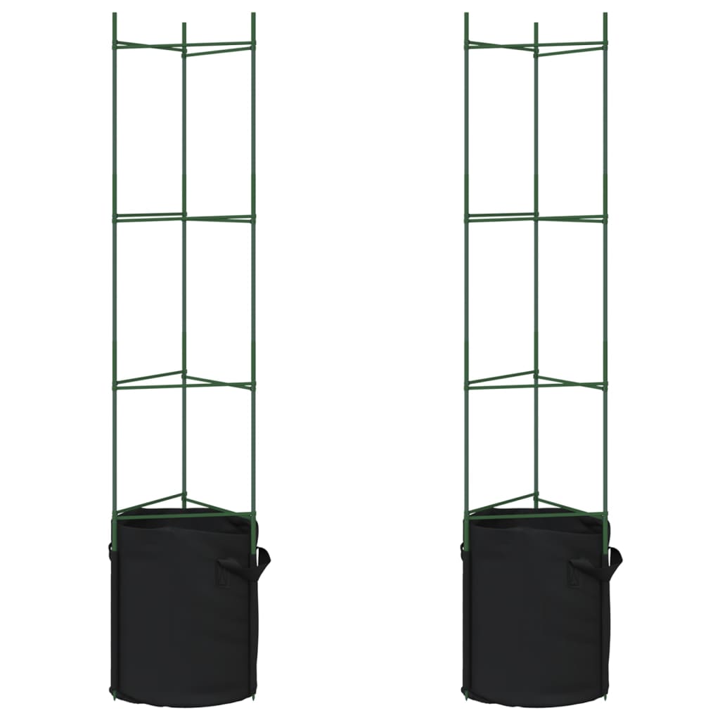 Vidaxl Tomato Cage con sacchetto vegetale 2 St 154 cm in acciaio e polipropene